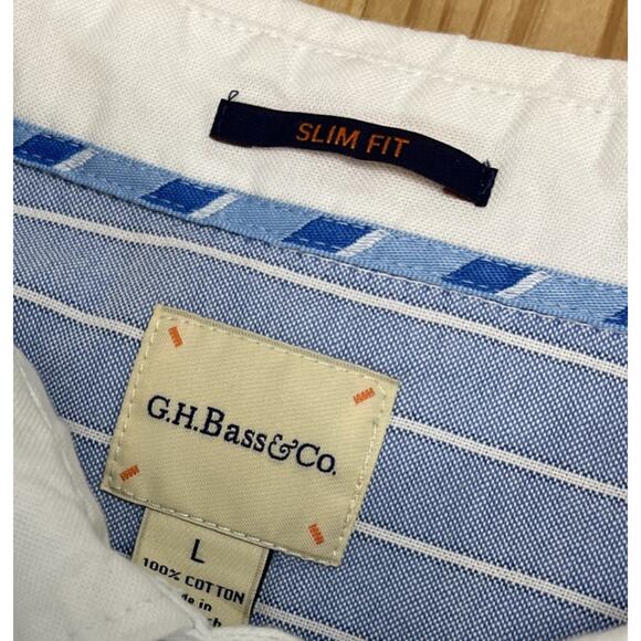 G.h. Bass & Co Ivy Oxford 40’s Longsleeve Button Up Slim Fit Shirt Size Large - Picture 9 of 9